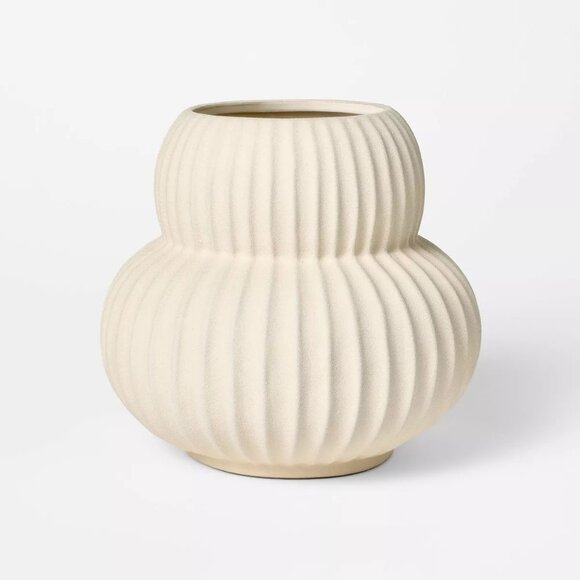 Ceramic Sandy Glaze Vase Cream - Threshold Studio McGee - Target Fall 2024 - Picture 1 of 6